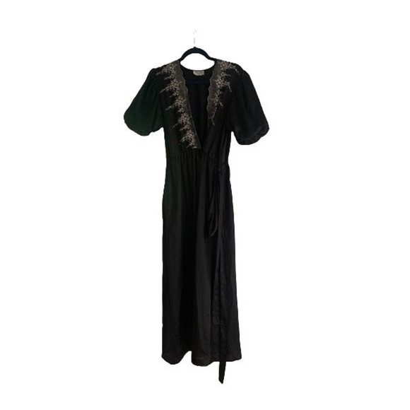 Dior Lingerie Black Embroidered Robe - Picture 5 of 10